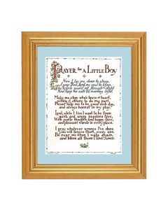 8" X 10" Prayer for Little Boy Print With 10" x 12" Gold Leaf Finish Beveled Frame