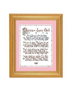 8" X 10" Prayer for Little Girl Print With 10" x 12" Gold Leaf Finish Beveled Frame 