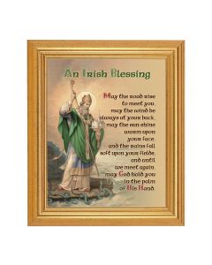 8" x 10" Irish Blessing-St. Patrick Print With 10" x 12" Gold Leaf Finish Beveled Frame 