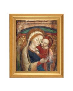 8" x 10" O.L. of Good Counsel (Genazzano Italy) Print With 10" x 12" Gold Leaf Finish Beveled Frame 