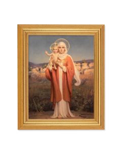 8" x 10" Chambers: Our Lady of Jerusalem Print With 10" x 12" Gold Leaf Finish Beveled Frame 