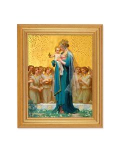 8" x 10" Vidal: Madonna and Child Print With 10" x 12" Gold Leaf Finish Beveled Frame 