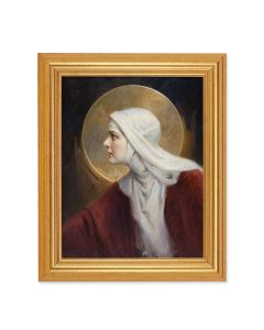 8" x 10" Chambers: The Saint Print With 10" x 12" Gold Leaf Finish Beveled Frame 