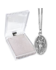 1 3/8" Saint Christopher Medal on 18" Chain, Boxed