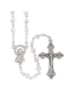 3X4MM Crystal Colored Glass Bead Rosary