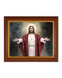 8" x 10" Chambers: Welcoming Jesus Print in 10.5" x 12.5" Walnut Finished Beveled Frame