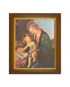 8" x 10" Botticelli: Virgin del Libro Print in 10.5" x 12.5" Walnut Finished Beveled Frame 