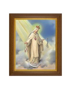 8"x10" O.L. of Mercy (Mercedes) Print in 10.5" x 12.5" Walnut Finished Beveled Frame 