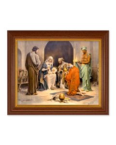 8" x 10" Chambers: Adoration of the Magi Print in 10.5" x 12.5" Walnut Finished Beveled Frame 