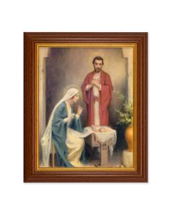 8" x 10" Chambers: Holy Family of Nazareth Print in 10.5" x 12.5" Walnut Finished Beveled Frame 