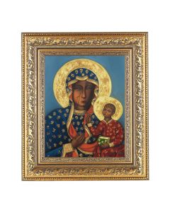 8" x 10" O.L. of Czestochowa Print With an Antique Gold Frame 12 1/2" x 14 1/2" 