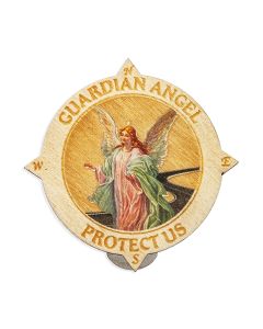 Guardian Angel Wooden Auto Visor Clip (Sold in Inc. of 3)