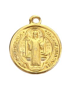 1" Saint Benedict Jubilee Medal in Gold Finish