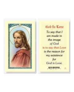 God is Love Head of Christ Holy Card