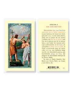 Oracion A San Juan Bautista Holy Card