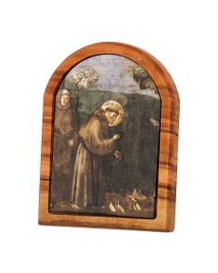 2 1/2"x 3 1/2" St. Francis Single Arched Standing Plaque