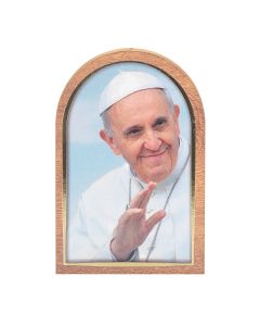 2 1/2"x 3 1/2" Pope Francis Single Arched Standing Plaque