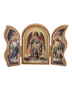 3 1/2" x 5" The Three Archangels Standing Triptych