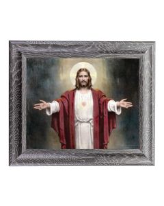 8" x 10" Chambers: Welcoming Jesus Print in a 10 1/2" x 12 1/2" Grey Oak Finish Frame