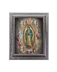10.5" X 12.5" Grey Oak Finish Frame with 8"x10" Our Lady of Guadalupe Print