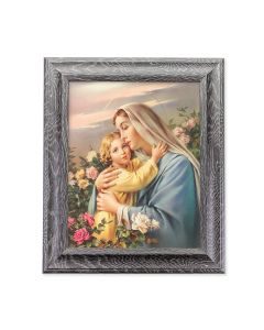 8"x10" Madonna and Child Print in 10.5" x 12.5"Grey Oak Finish Frame 