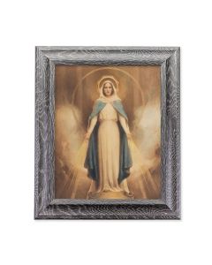 8"X10" Chambers: Miraculous Mary Print in 10.5" X 12.5" Grey Oak Finish Frame