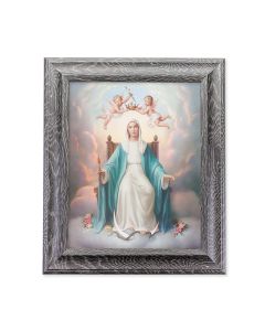 8"X10" Queen of Heaven Print in 10.5" X 12.5" Grey Oak Finish Frame
