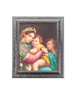 8"x10" Raphael: Madonna and Child Print in 10.5" x 12.5" Grey Oak Finish Frame 