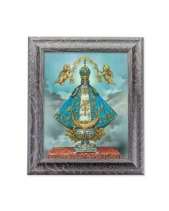8"X10" Virgen De San Juan Print in 10.5" X 12.5" Grey Oak Finish Frame