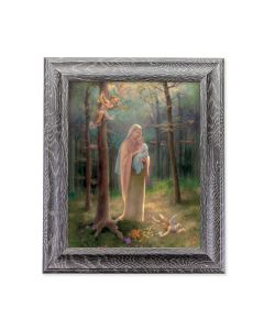 8" X 10" Madonna of the Woods Print in 10.5" X 12.5" Grey Oak Finish Frame
