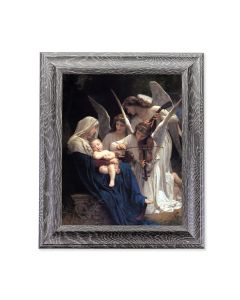 8"X10" Bouguereau: Heavenly Melody Print in 10.5" X 12.5" Grey Oak Finish Frame