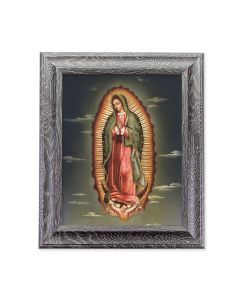 8"X10" Our Lady of Guadalupe Print in 10.5" X 12.5" Grey Oak Finish Frame