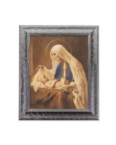 8"x10" Chambers: Madonna and Child Print in 10.5" x 12.5" Grey Oak Finish Frame