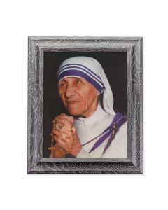 8"x10" Mother Teresa Print in 10 1/2" x 12 1/2" Grey Oak Finish Frame 
