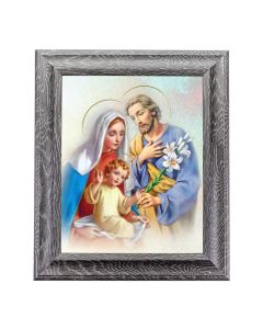 8" x 10" The Holy Family Print in 10 1/2" x 12 1/2" Grey Oak Finish Frame  