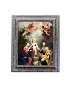 10 1/2" X 12 1/2" Grey Oak Finish Frame with an 8" X 10" Heavenly and Earthly Trinities Print
