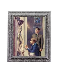 8" x 10" Chambers:  The Consecration Print in a 10 1/2" x 12 1/2" Grey Oak Finish Frame