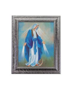 10 1/2" x 12 1/2" Grey Oak Finish Frame with an 8" x 10" Our Lady of Grace Print