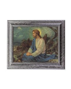 10 1/2" x 12 1/2" Grey Oak Finish Frame with an 8" x 10" Meditation in the Garden Print