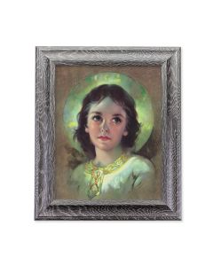 10 1/2" x 12 1/2" Grey Oak Finish Frame with an 8" x 10" The Child Jesus Print