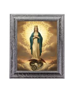 8" x 10" Mary Immaculate of the Sun Print in a 10 1/2" x 12 1/2" Grey Oak Finish Frame