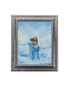 8" x 10"  Welcome Home-Reunion Print in an 10 1/2" x 12 1/2" Grey Oak Finish Frame  