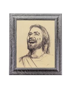 10 1/2" x 12 1/2" Grey Oak Finish Frame with an 8" x 10" Segura: Joyful Christ Print