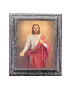 8" x 10" Chambers: Sacred Heart Print in a 10 1/2" x 12 1/2" Grey Oak Finish Frame
