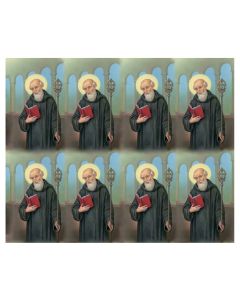 Saint Benedict Eight-Up Micro Perforated Holy Cards