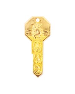 1 5/16" Seven Way Key Medal in Gold Finish