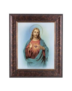 11 1/4" x 13 1/4" Art Deco Frame with an 8" x 10" Sacred Heart Print