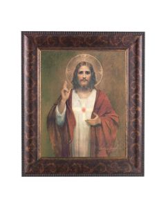 11 1/4" x 13 1/4" Art Deco Frame with an 8" x 10" Sacred Heart Print