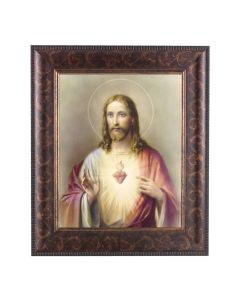 11 1/4" x 13 1/4" Art Deco Frame with an 8" x 10" Sacred Heart Print