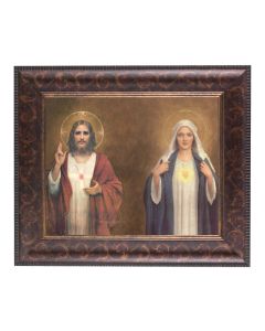 8" x 10" Chambers: Sacred Hearts Print with a 11 1/4" x 13 1/4" Art Deco Frame